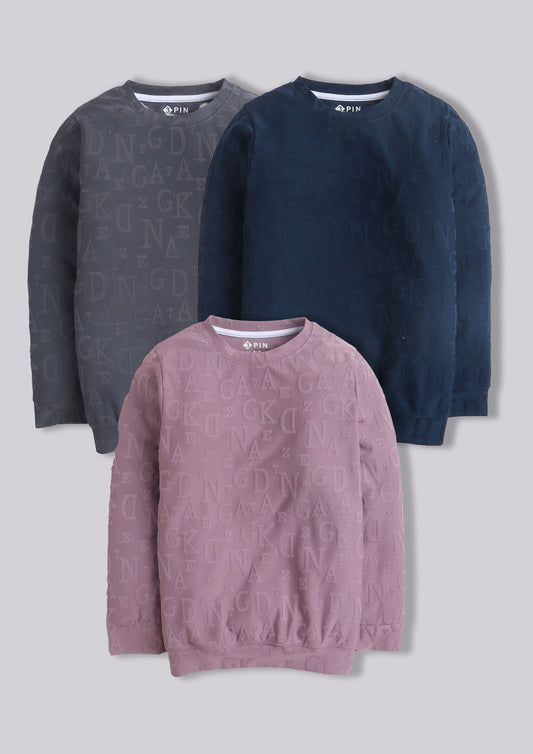 Boyz Cotton Sweatshirts - Pack of 3