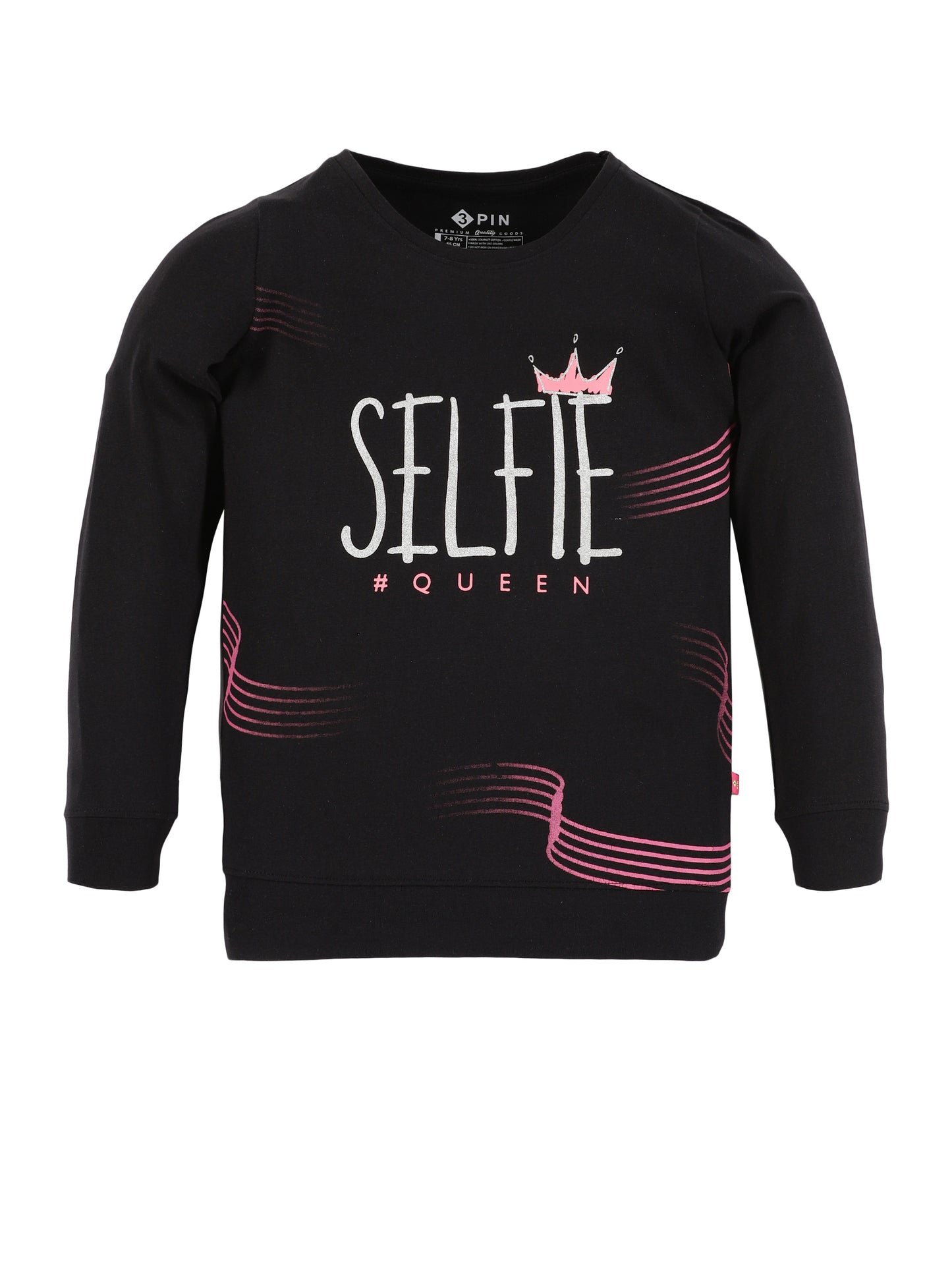 Girls Cotton Printed Round Neck T-Shirts (Pack of 5)