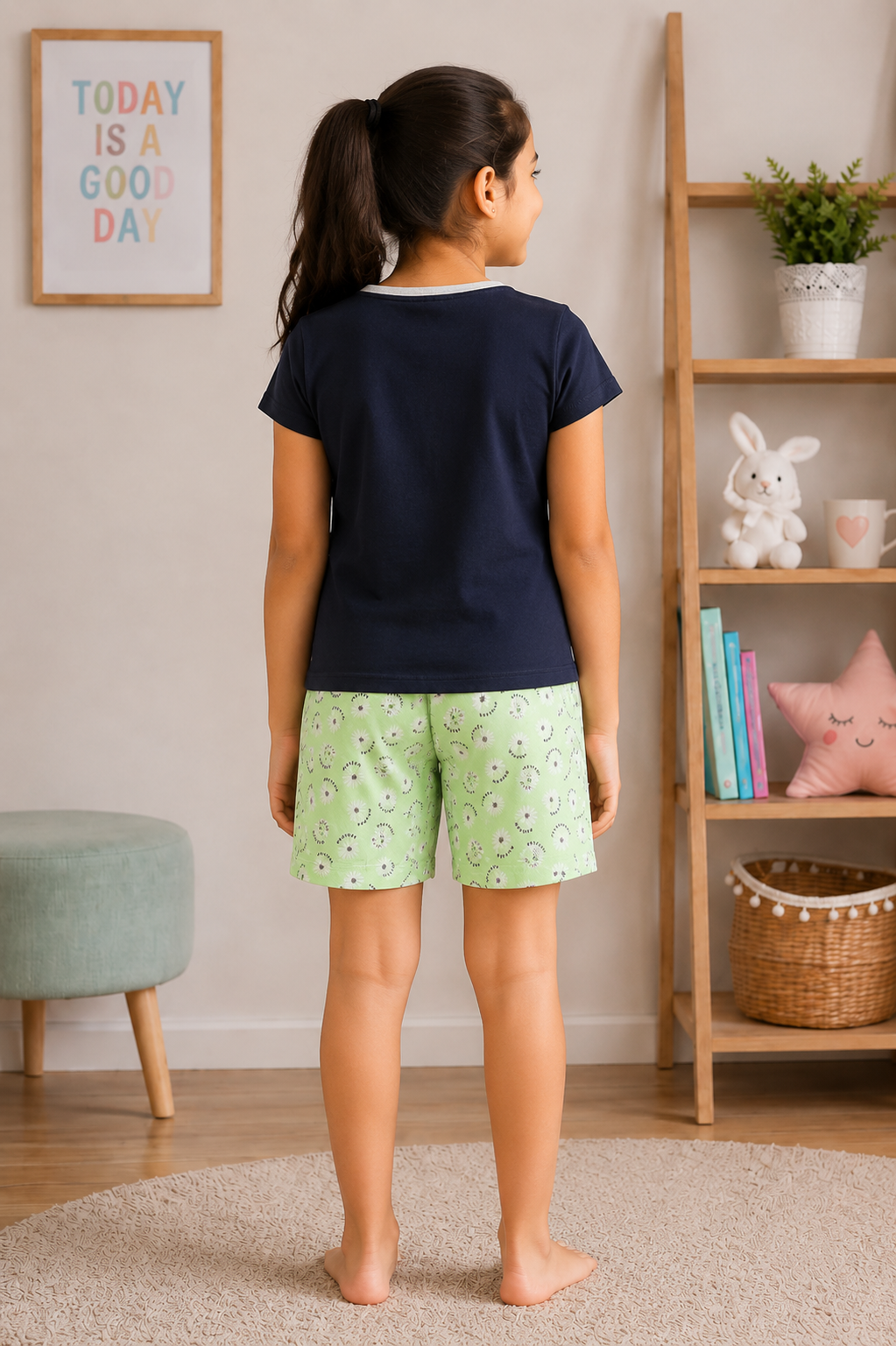 3PIN Girls Top and Shorts Set for 2-14 Y(Pack of 2)