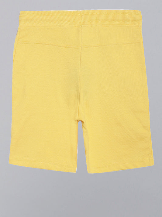 BOYS 2-8 YEARS SURF PRINTED SHORTS -YELLOW