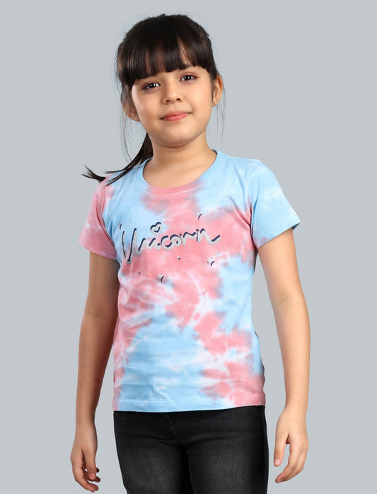 Girls Printed Tie & Dye T-Shirt