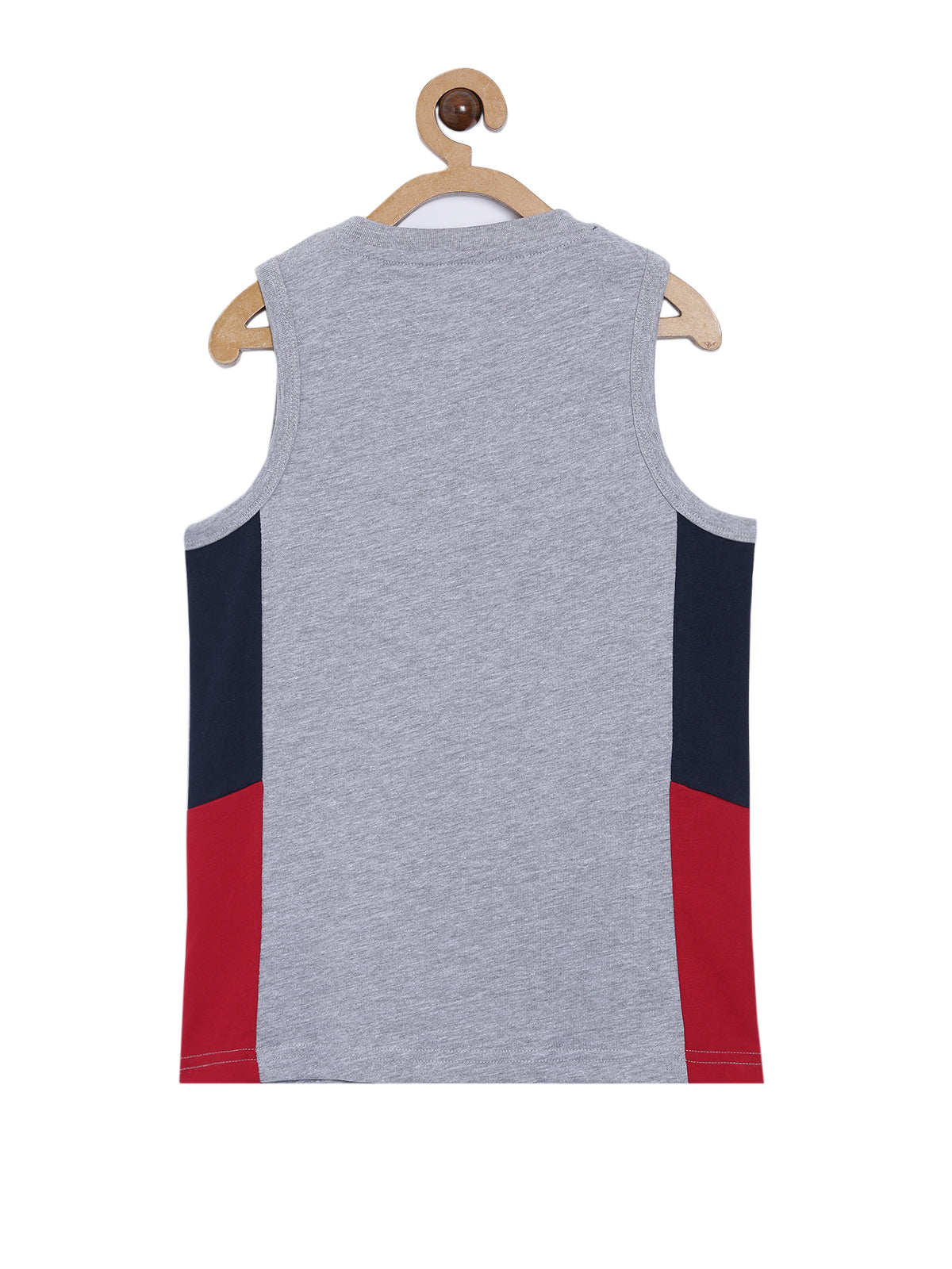 Boys Cotton Printed Round Neck Sleeveless T-Shirt