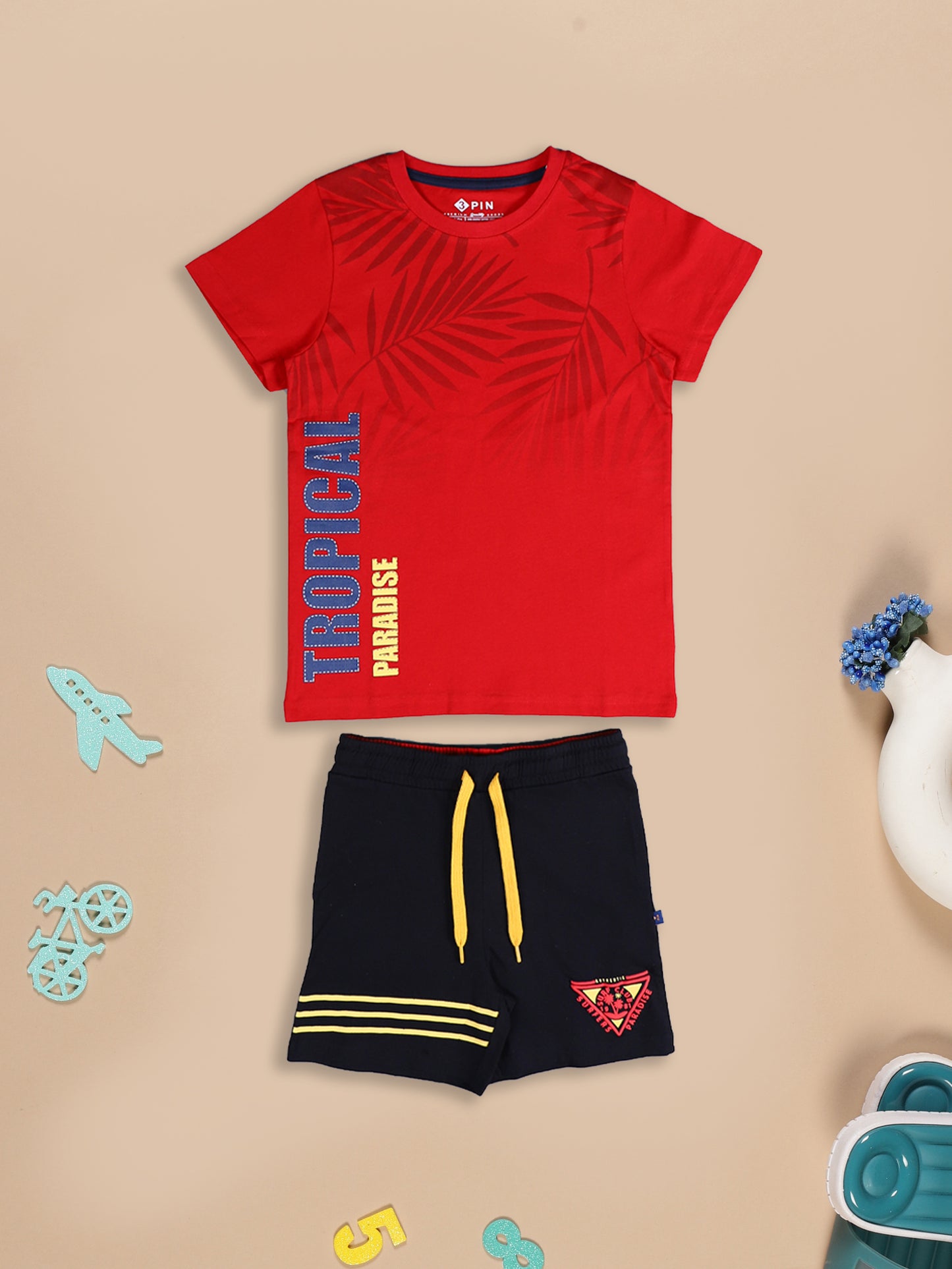 Boys T-Shirt & Shorts Combo Set - Pack of 3