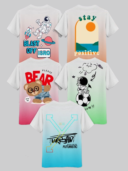Boyz Cotton TShirts - Pack of 5