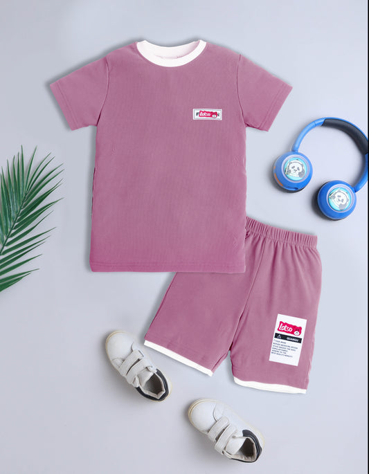 Boys Keno Rib Fabric Top and Shorts Set - Pack of 3