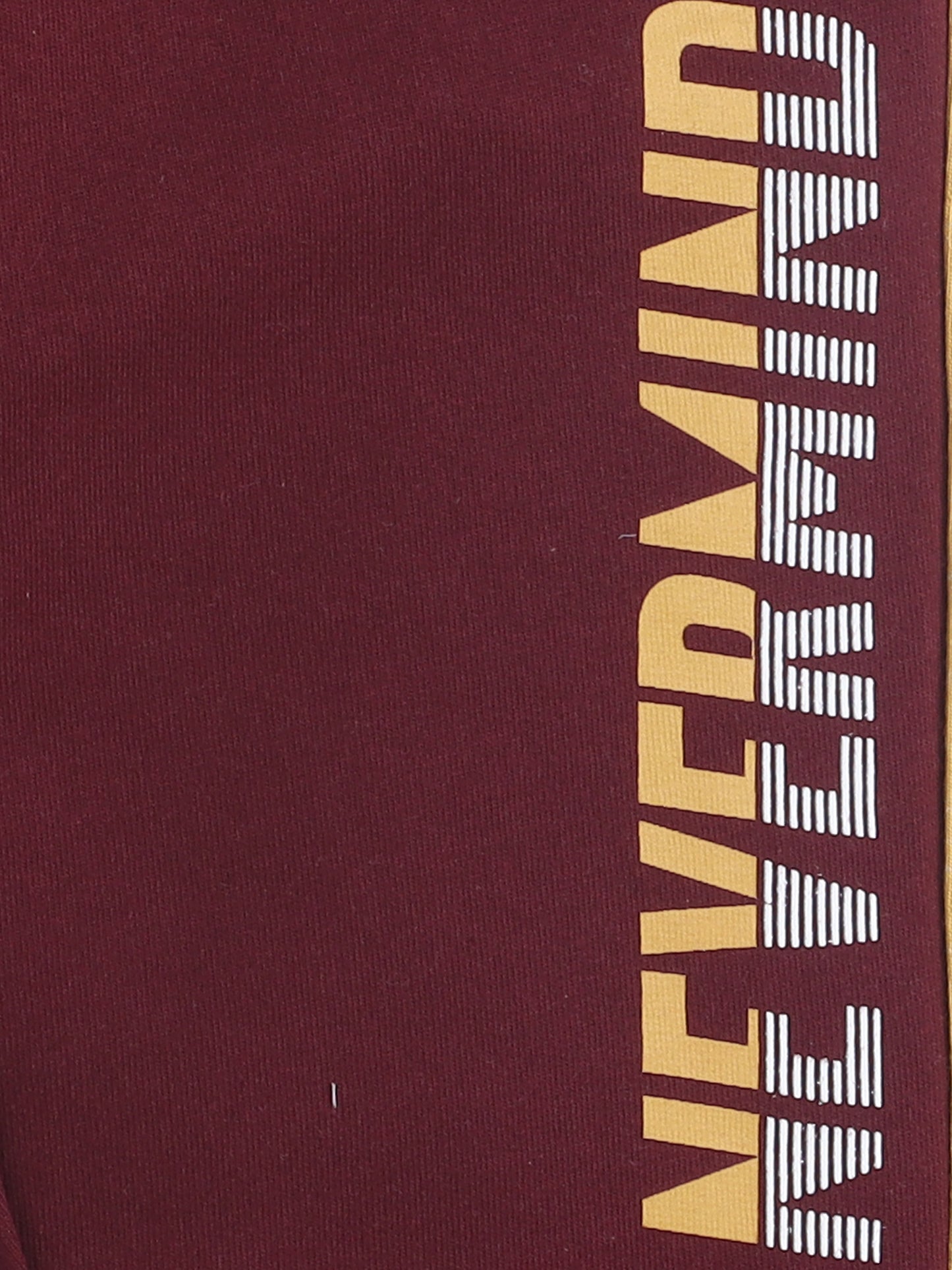 Boys' Cotton Solid Joggers With Drawstring Closure - Burgundy