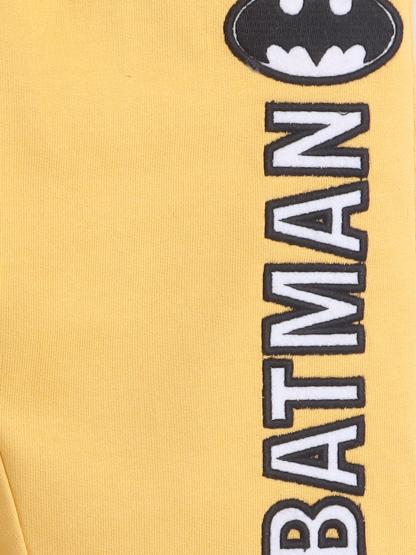 Boys Cotton Batman Graphic Jogger Pants - Yellow