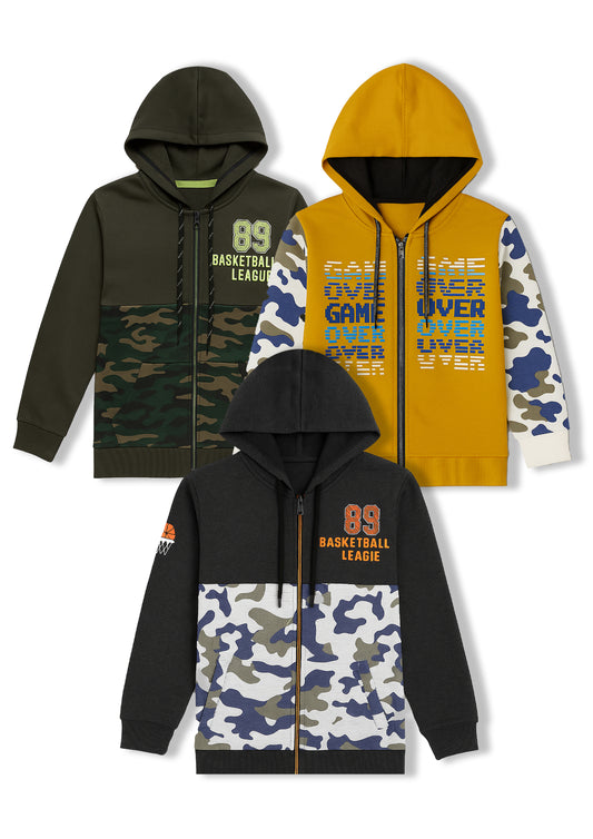 Boyz Cotton Hoodies - Pack of 3