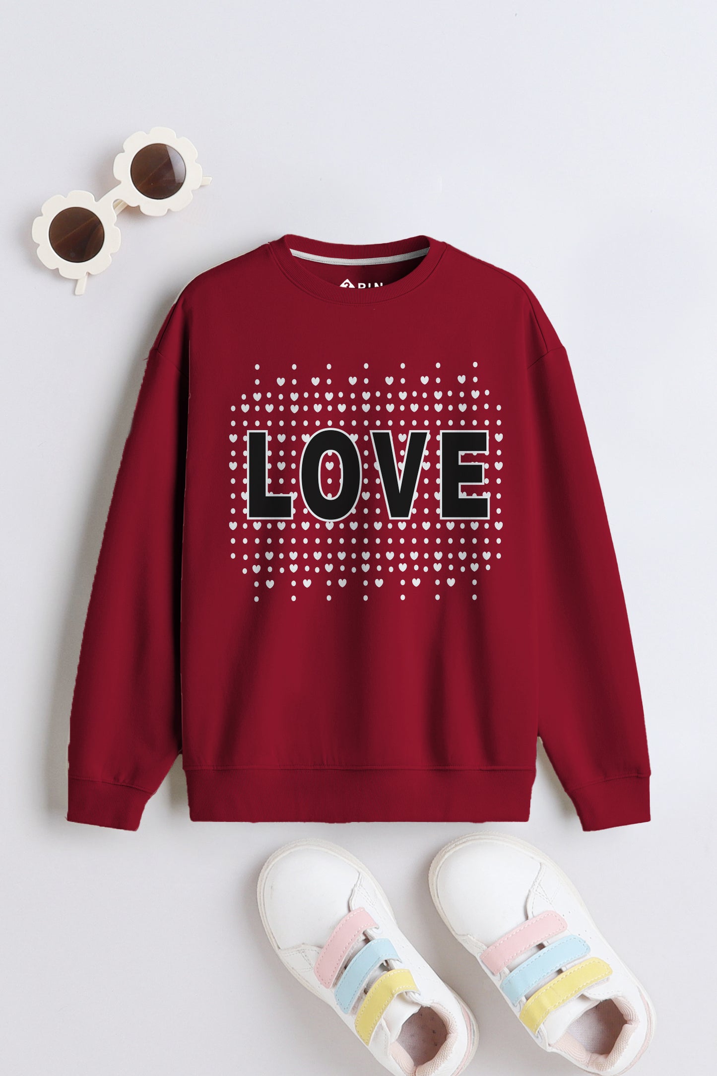 Girls Cotton Printed Round Neck Sweatshirts (Pack of 3)