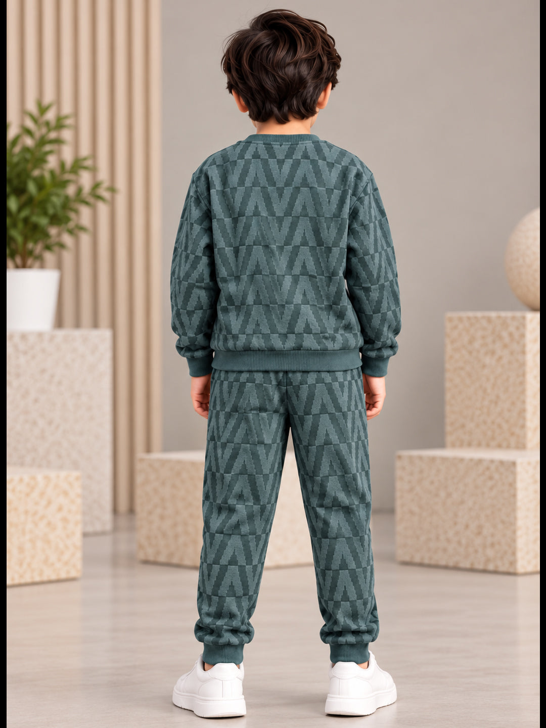 3Pin Full Sleeve Varsity Printed T-shirt and Pant Set - Grey