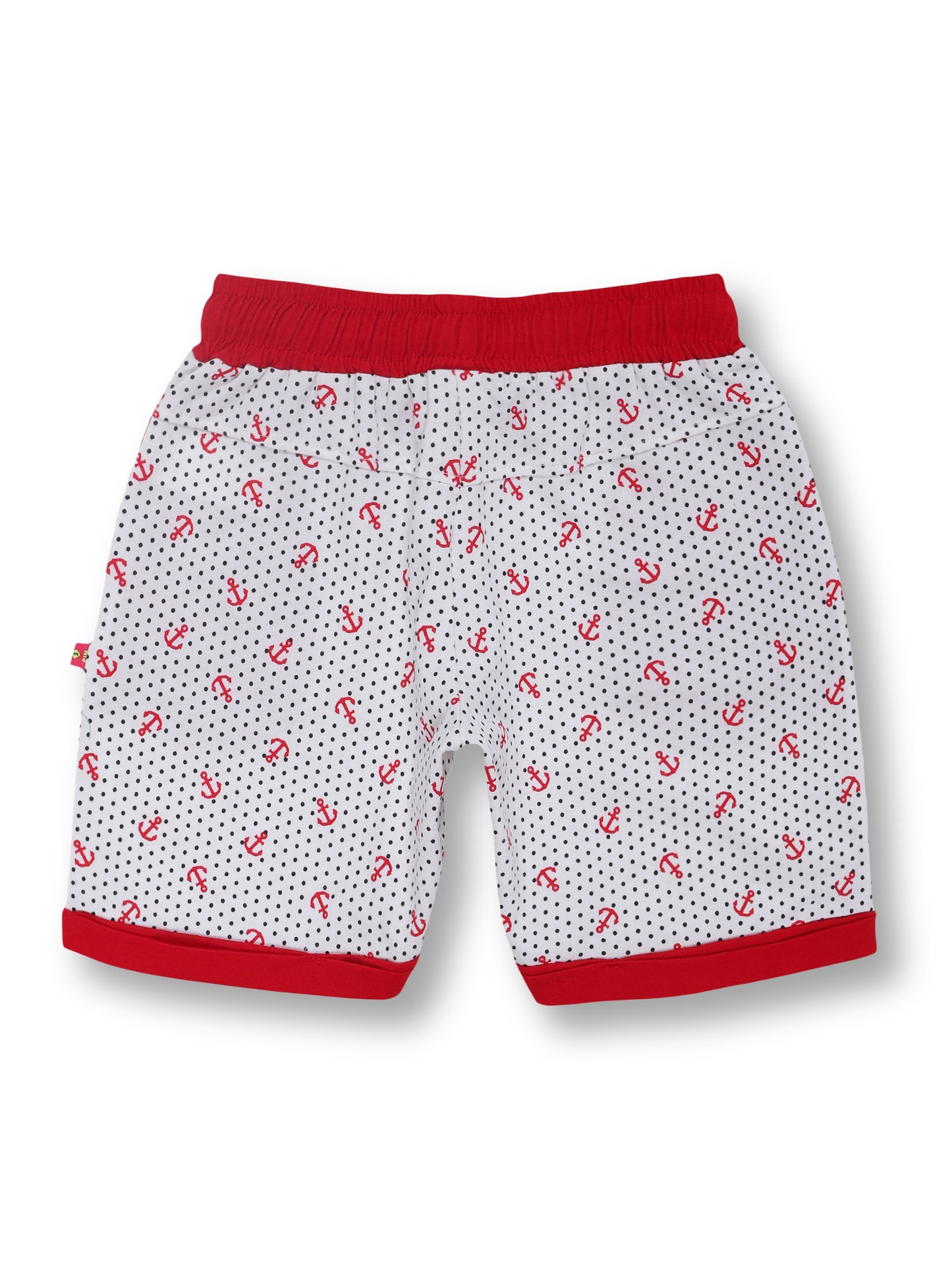 3PIN 100% Cotton Knit Pack Of 2 Solid and All over Printed Shorts - Multi