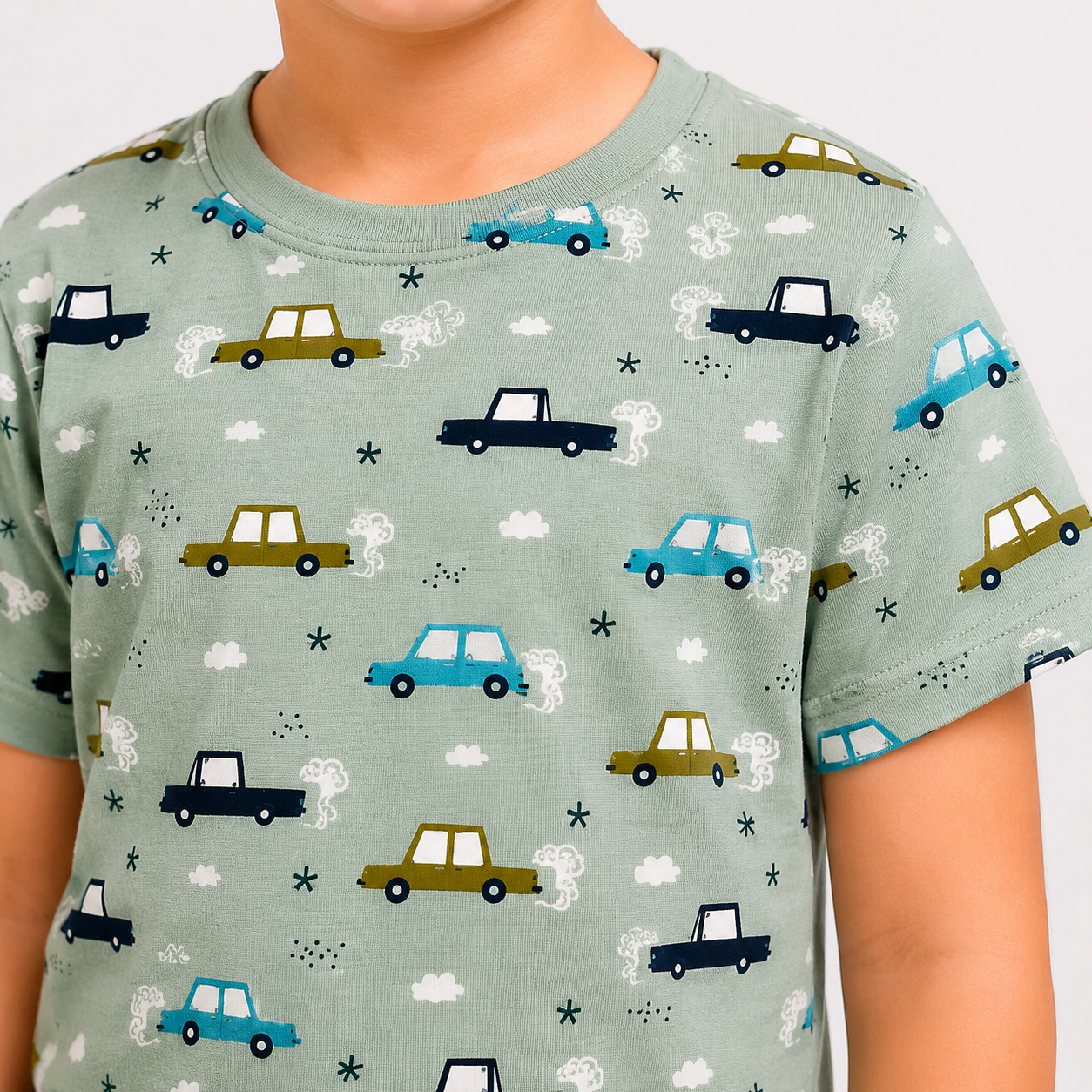 Boys Printed T-shirt with Shorts