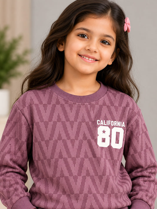 3Pin Full Sleeve 80 Printed T-shirt and Pant Set - Peach