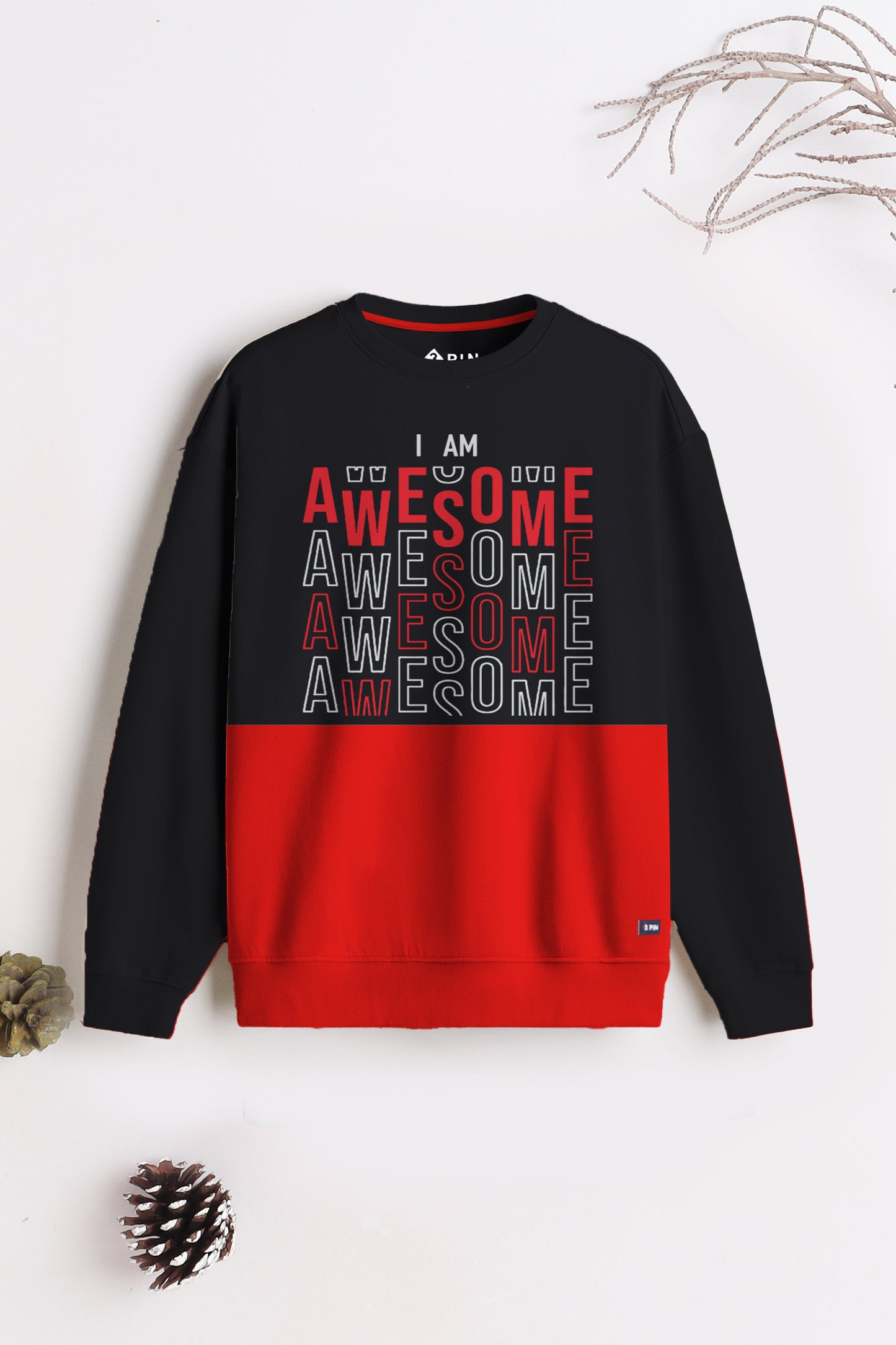 Boys Cotton Printed Round Neck Sweatshirts (Pack of 3)