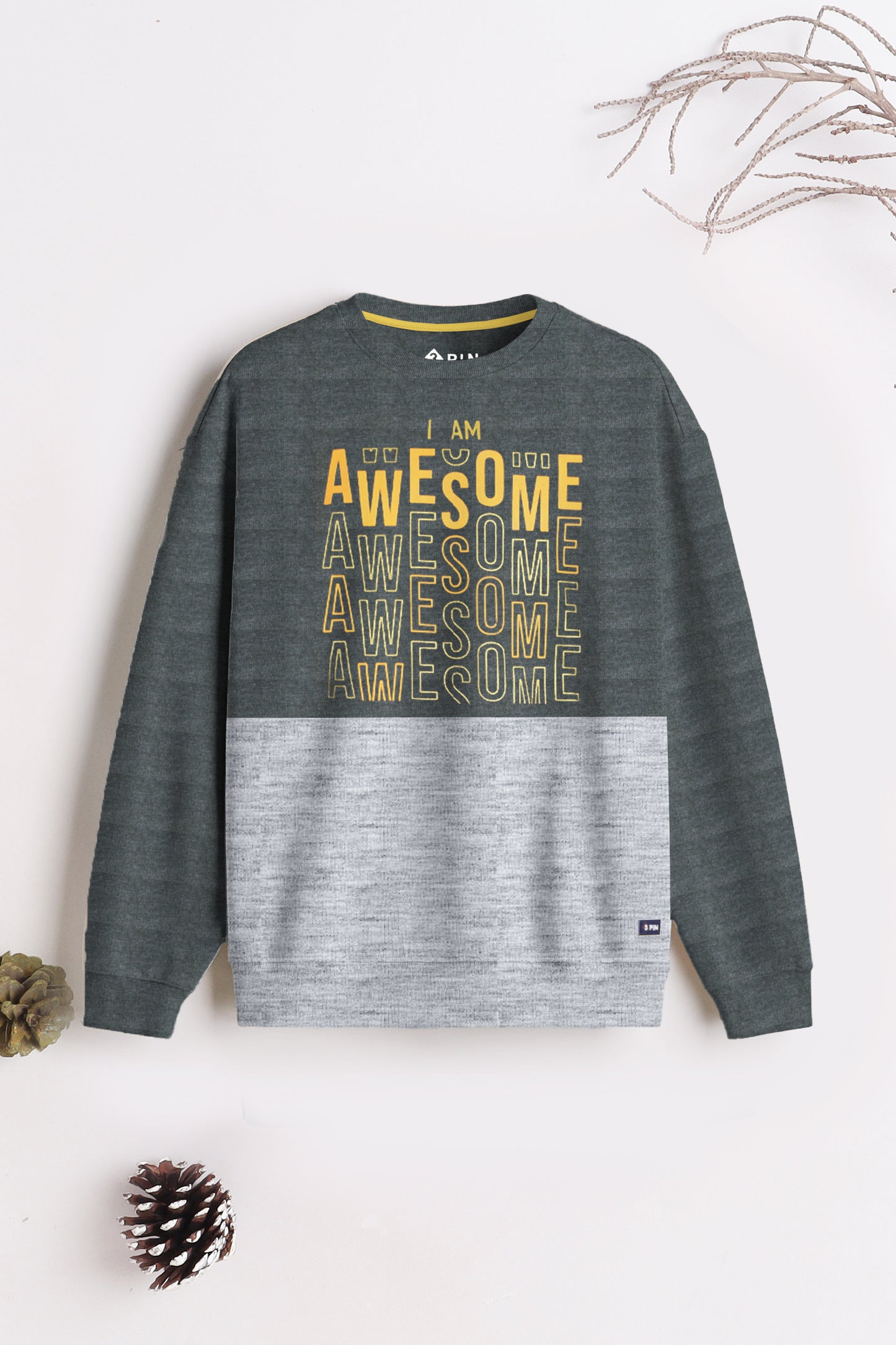 Boys Cotton Printed Round Neck Sweatshirts (Pack of 3)