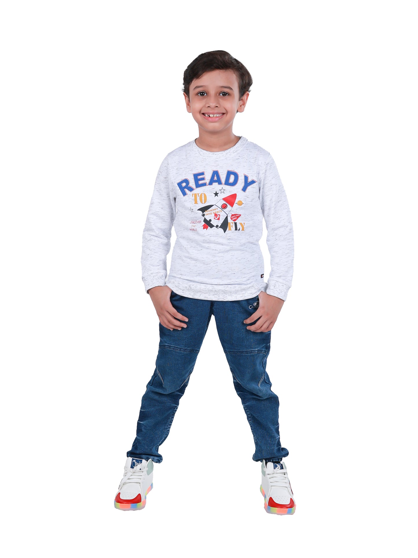 Printed Sweatshirt - Neppy Melange