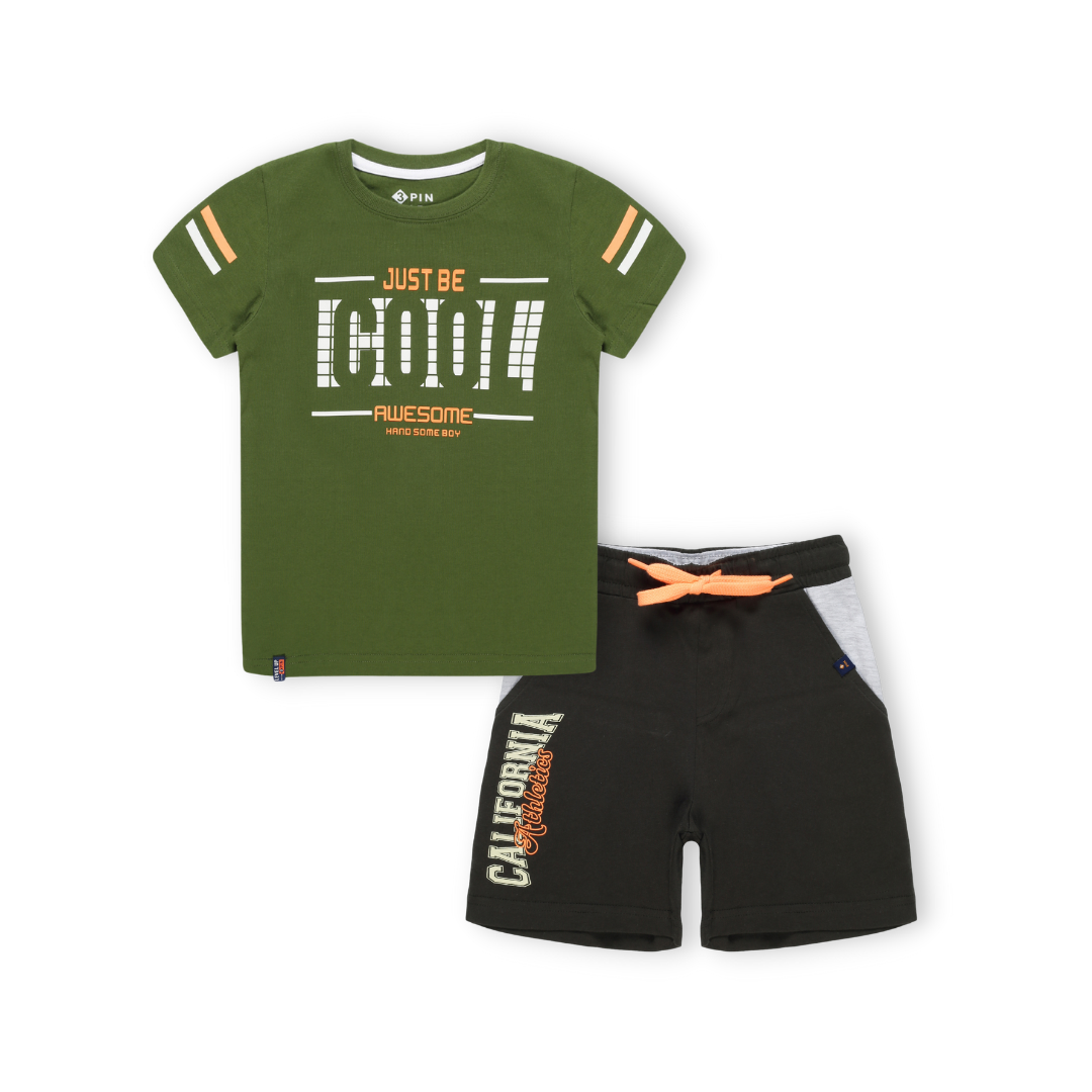Printed T-shirt & Shorts Combo for Boys