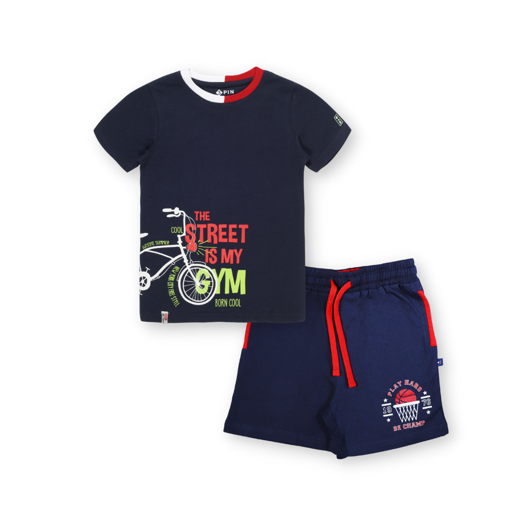 Printed T-shirt & Shorts Combo for Boys