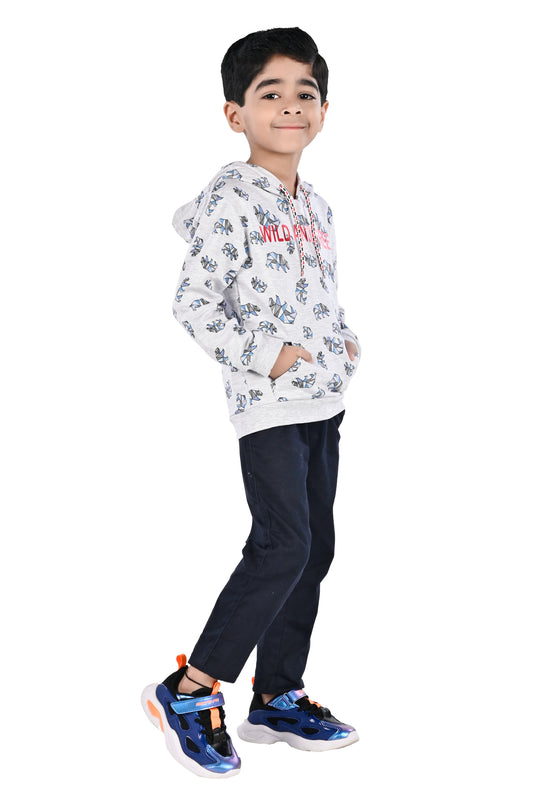 Printed Sweatshirt - Bleach Melange Aop