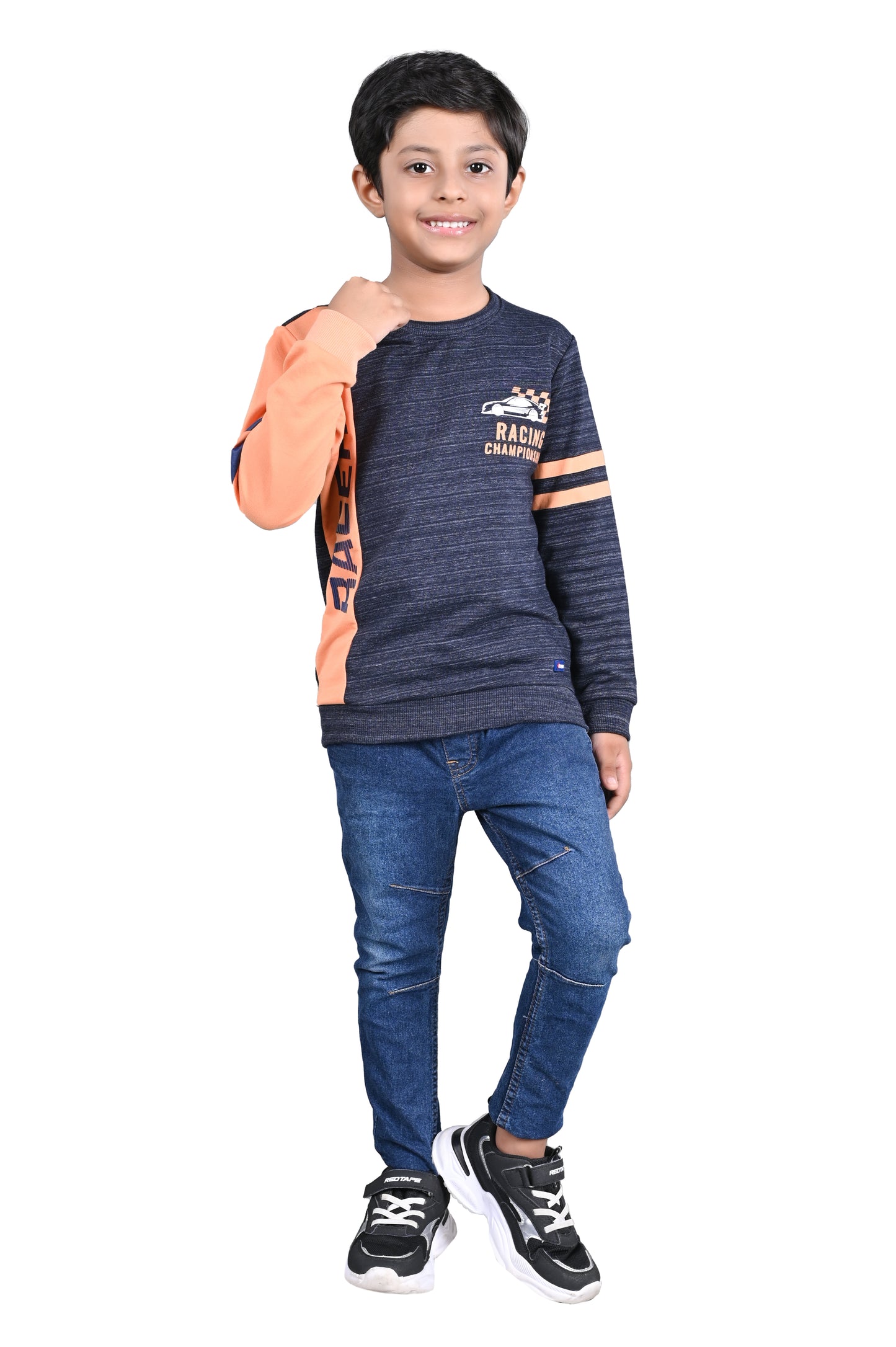 Printed Sweatshirt - Navy Melange