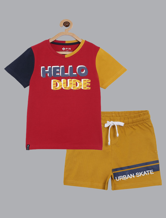 Boys T-Shirts & Shorts Set - Multicolor