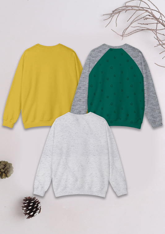 Boyz Cotton Sweatshirts - Pack of 3