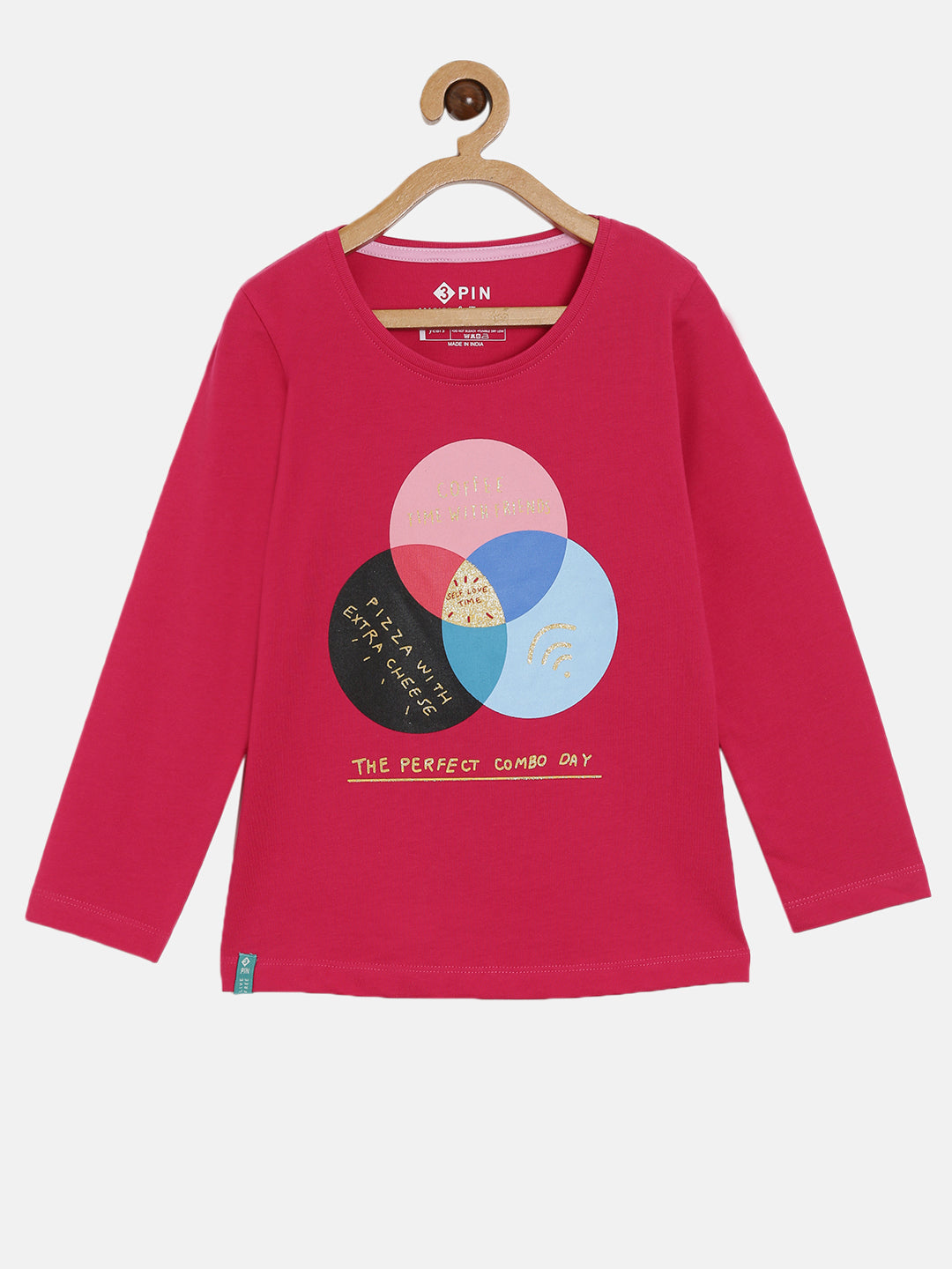 3PIN Girls pack Of 2 T-shirt 2-14 Y