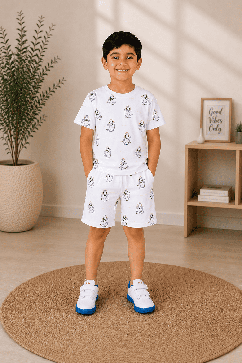 3PIN Boys Half Sleeeve Co-ords Set(Pack of 4)