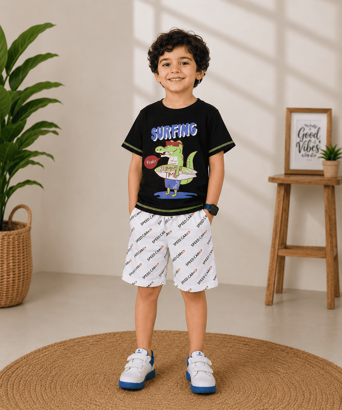 3PIN Boys Half Sleeeve T-shirt and Shorts Set(Pack of 4)