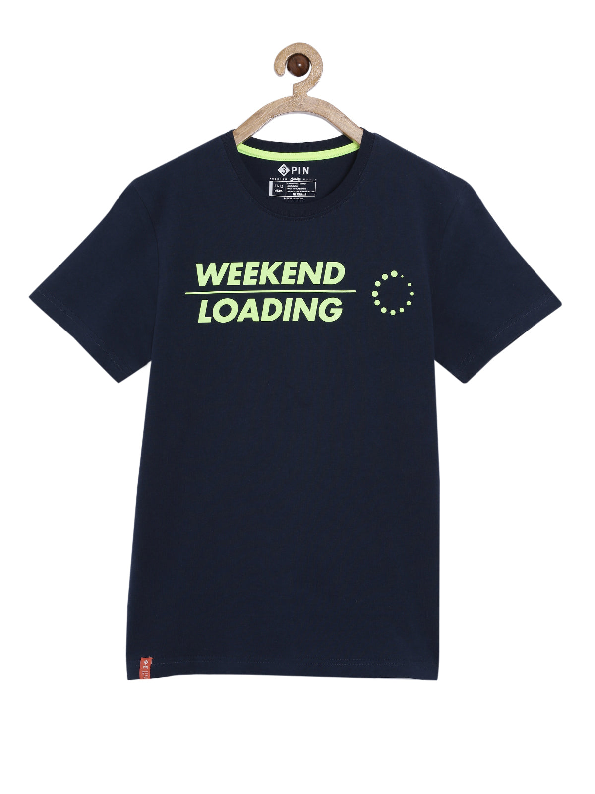 Boys Cotton Printed Round Neck T-Shirt