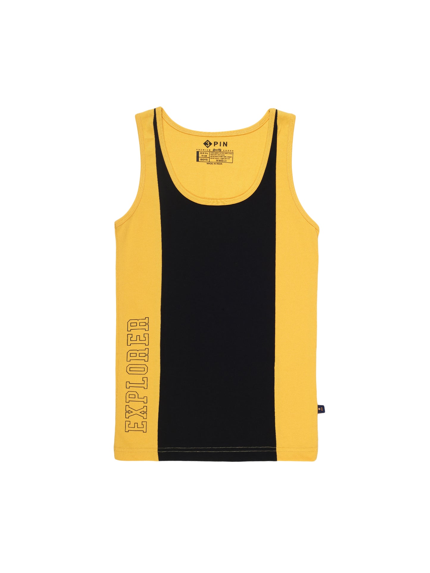 Boys Cotton Printed Round Neck Sleeveless Vests - Pack of 5