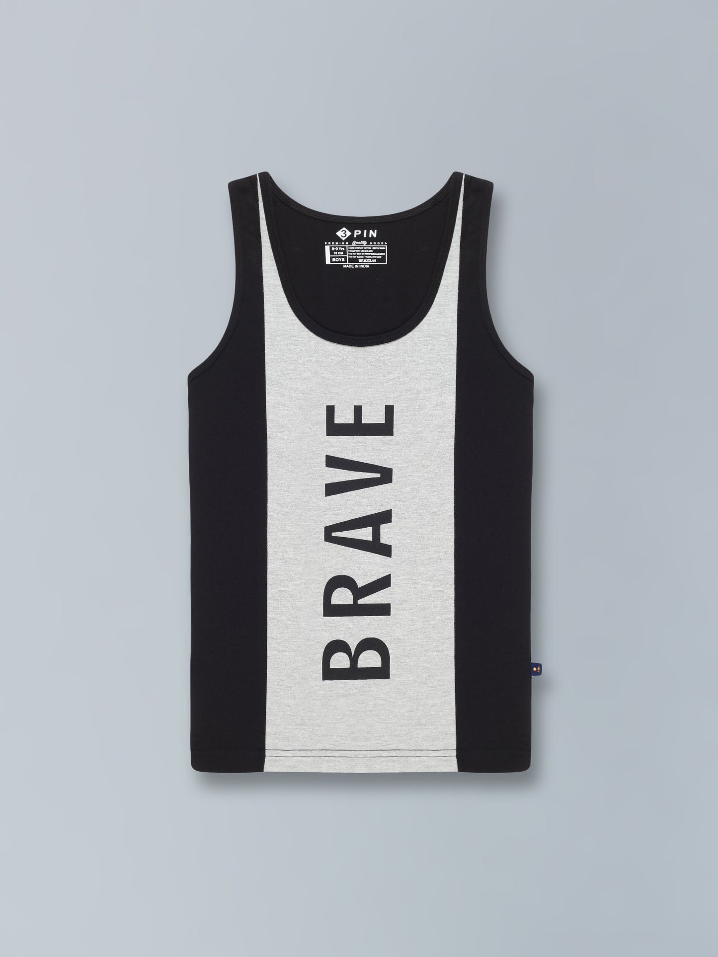 Boys Cotton Printed Round Neck Sleeveless Vests - Pack of 5