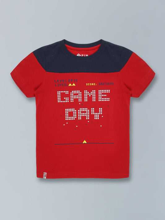 Boys Cotton T-Shirt Printed