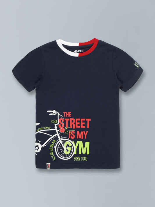 Boys Cotton T-Shirt Printed