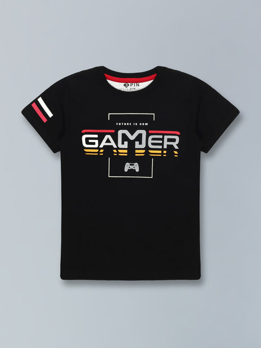 Boys Cotton T-Shirt Printed