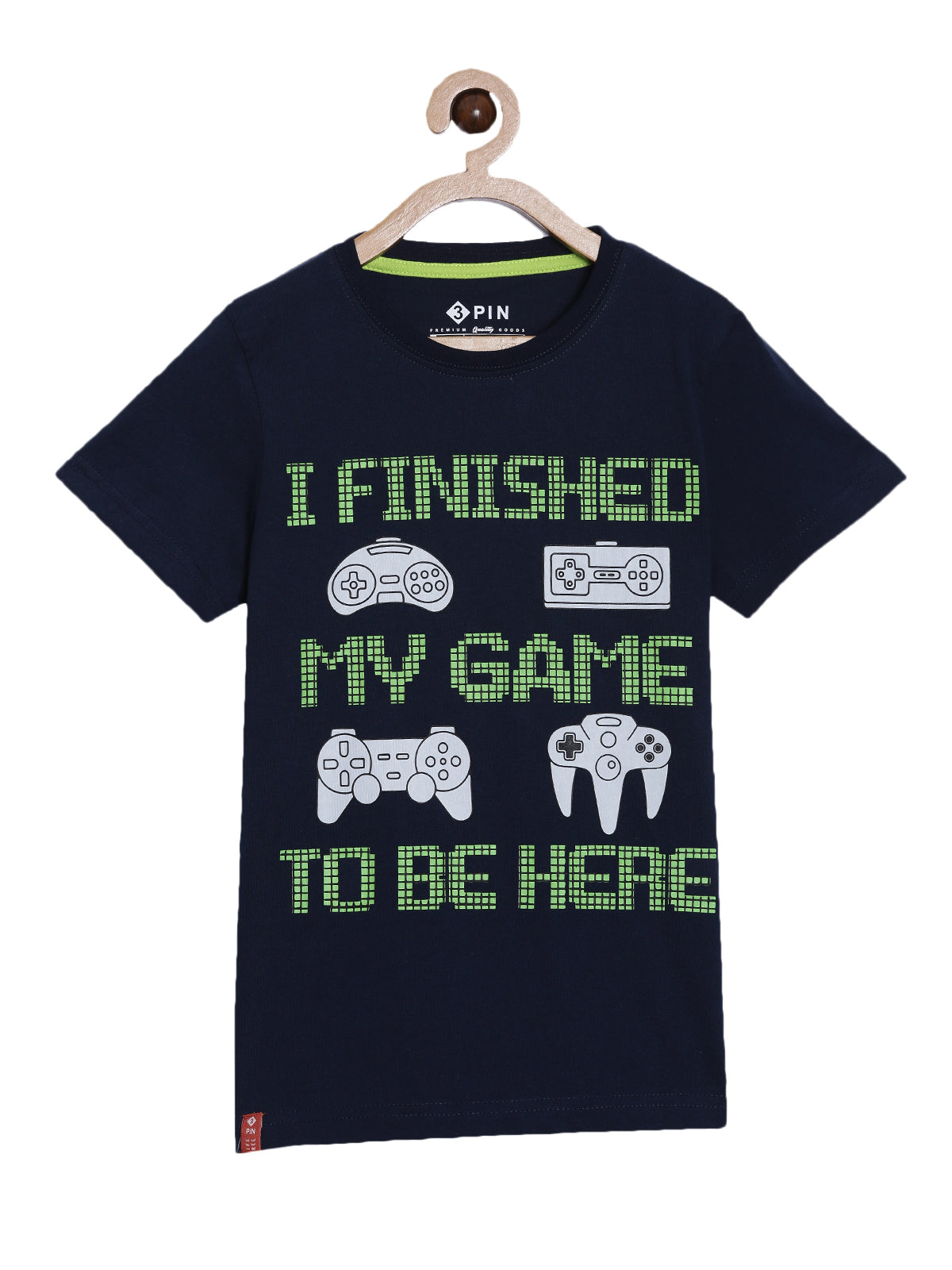 Boys Cotton Printed Round Neck T-Shirt