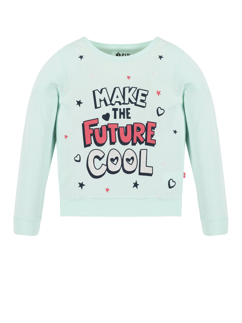 Girls Cotton Printed Round Neck T-Shirt