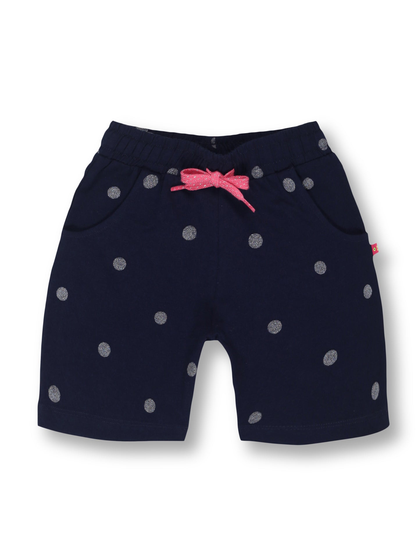 Girls Polka-Dot Print Shorts- NAVY