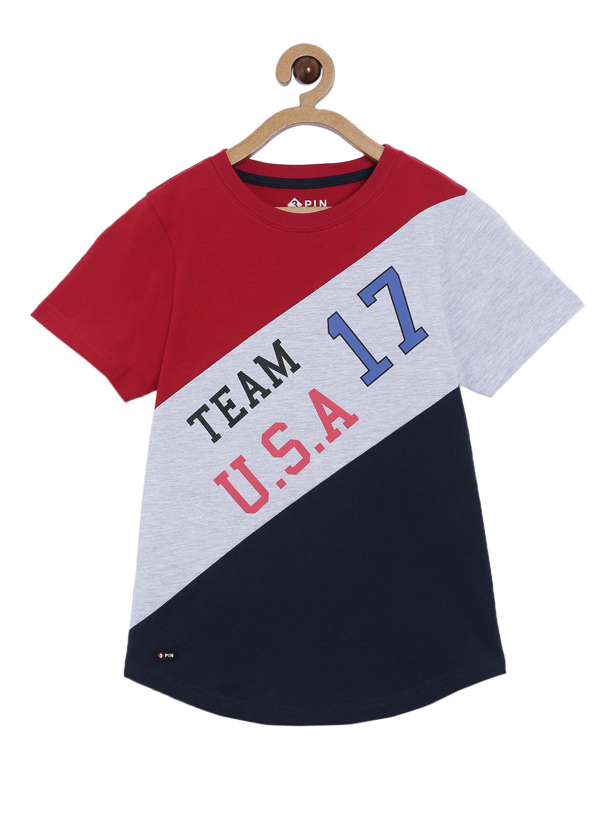 Boys Cotton Printed Round Neck T-Shirt