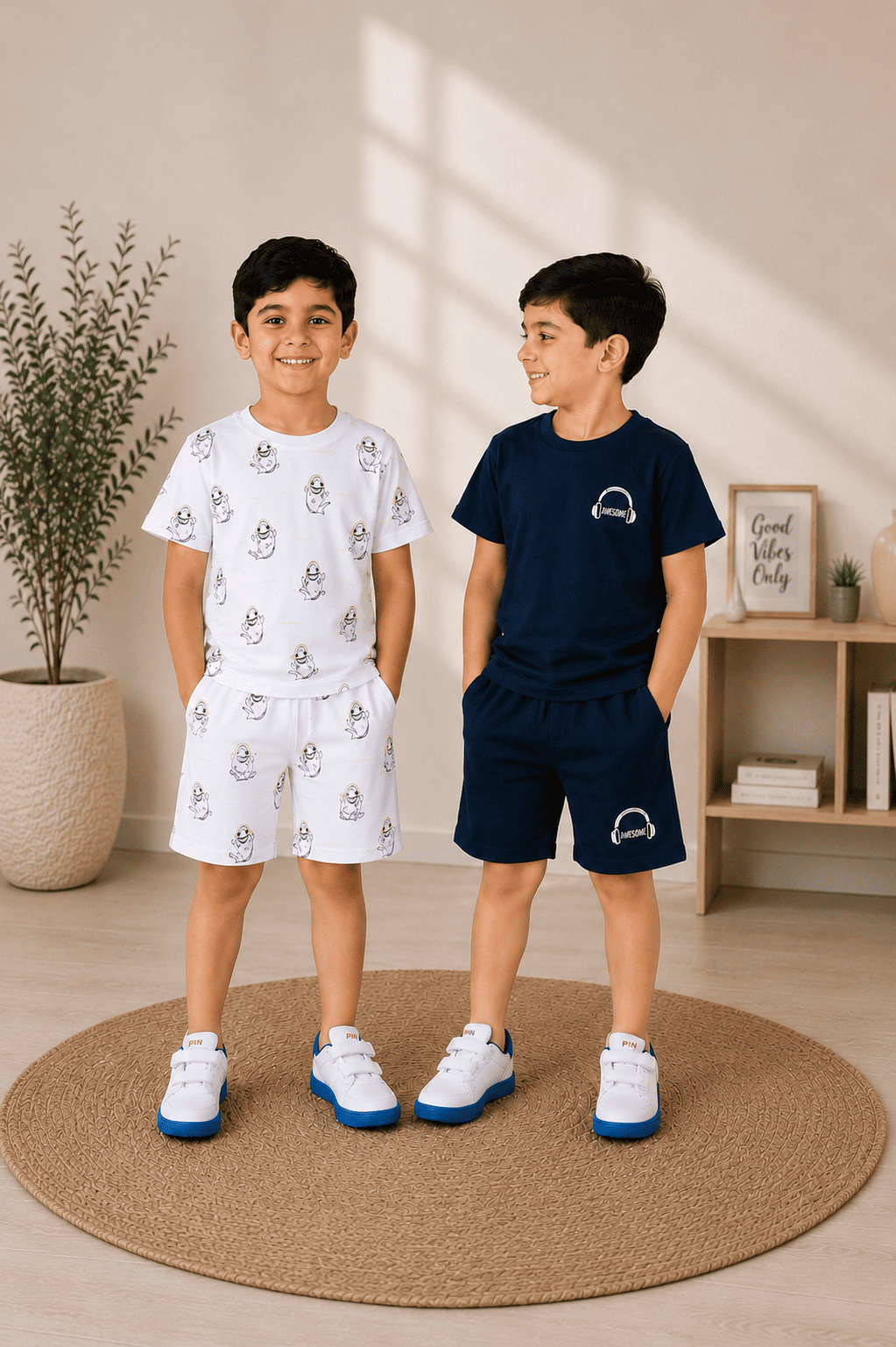 3PIN Boys Half Sleeeve Co-ords Set(Pack of 4)