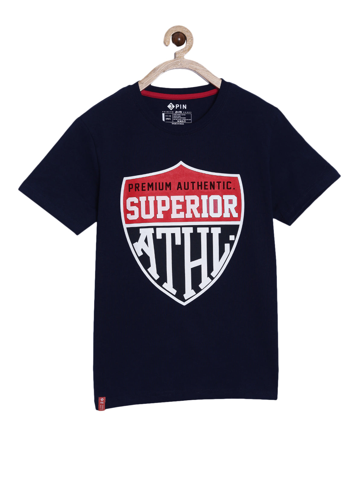 Boys Cotton Printed Round Neck T-Shirt