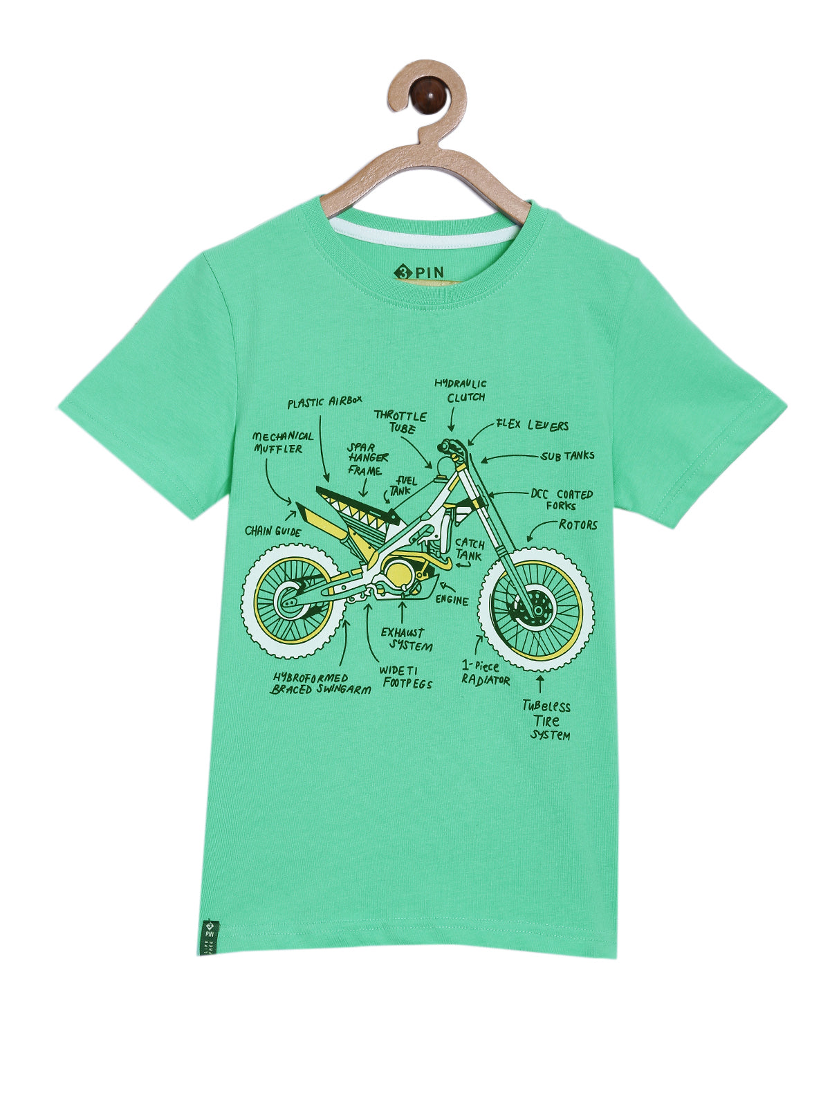 Boys Cotton Printed Round Neck T-Shirt