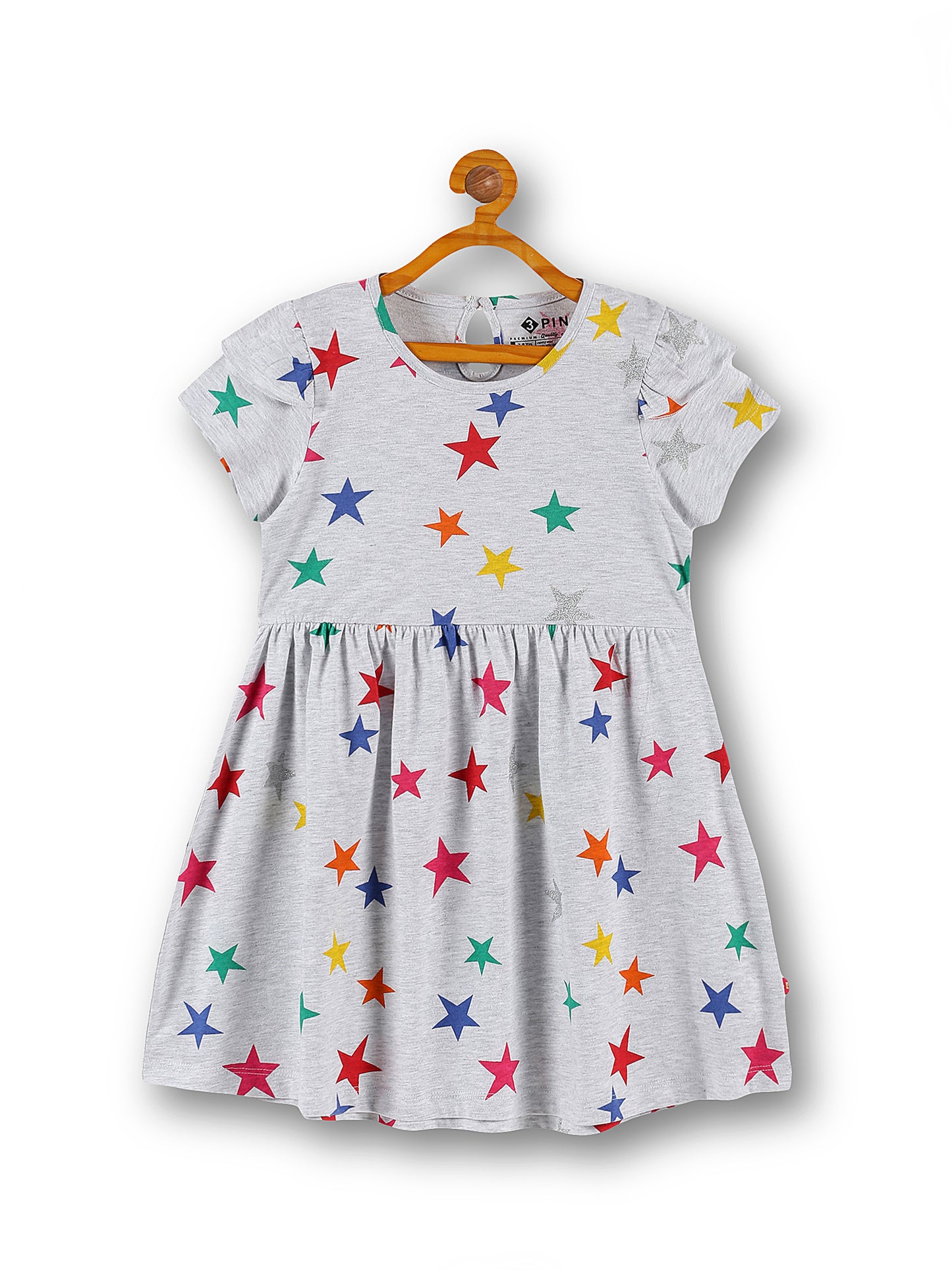 Girls Star Print A-Line Dress