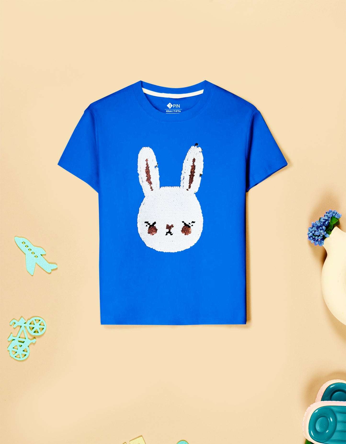 Girls Cotton Printed Round Neck T-Shirt - Pack of 5