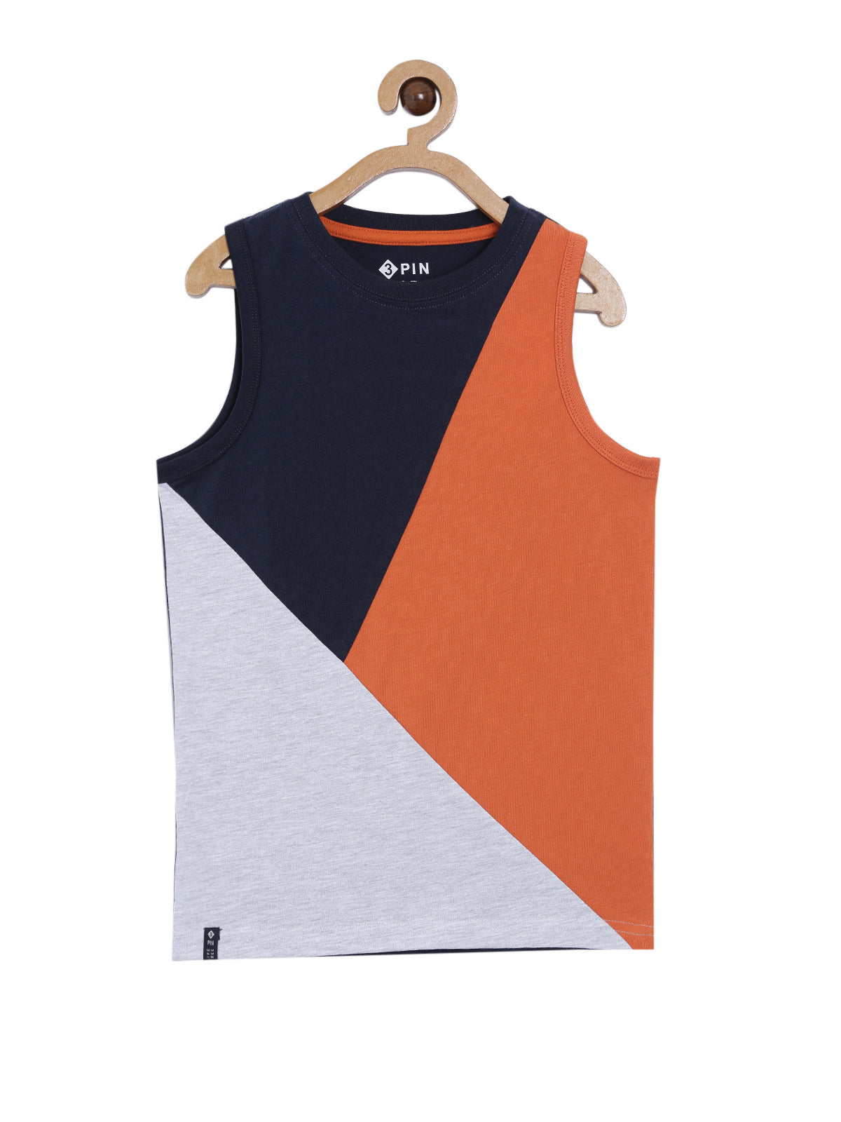 Boys Cotton Printed Round Neck Sleeveless T-Shirt