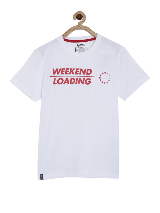 Boys Cotton Printed Round Neck T-Shirt