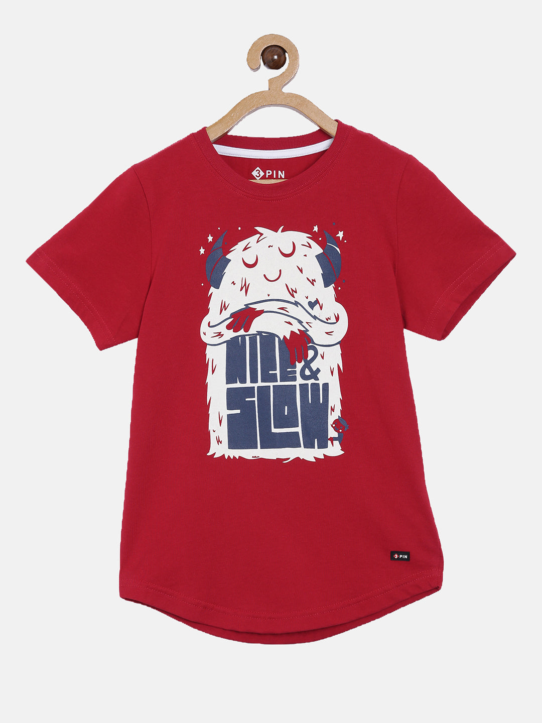 Boys Cotton Printed Round Neck T-Shirt