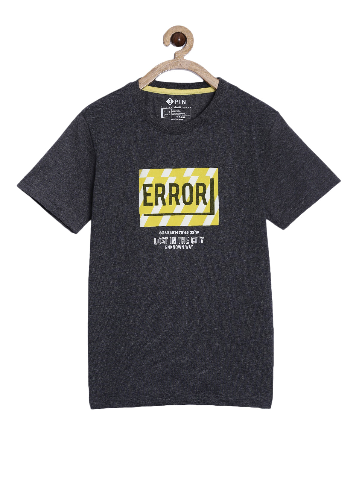 Boys Cotton Printed Round Neck T-Shirt