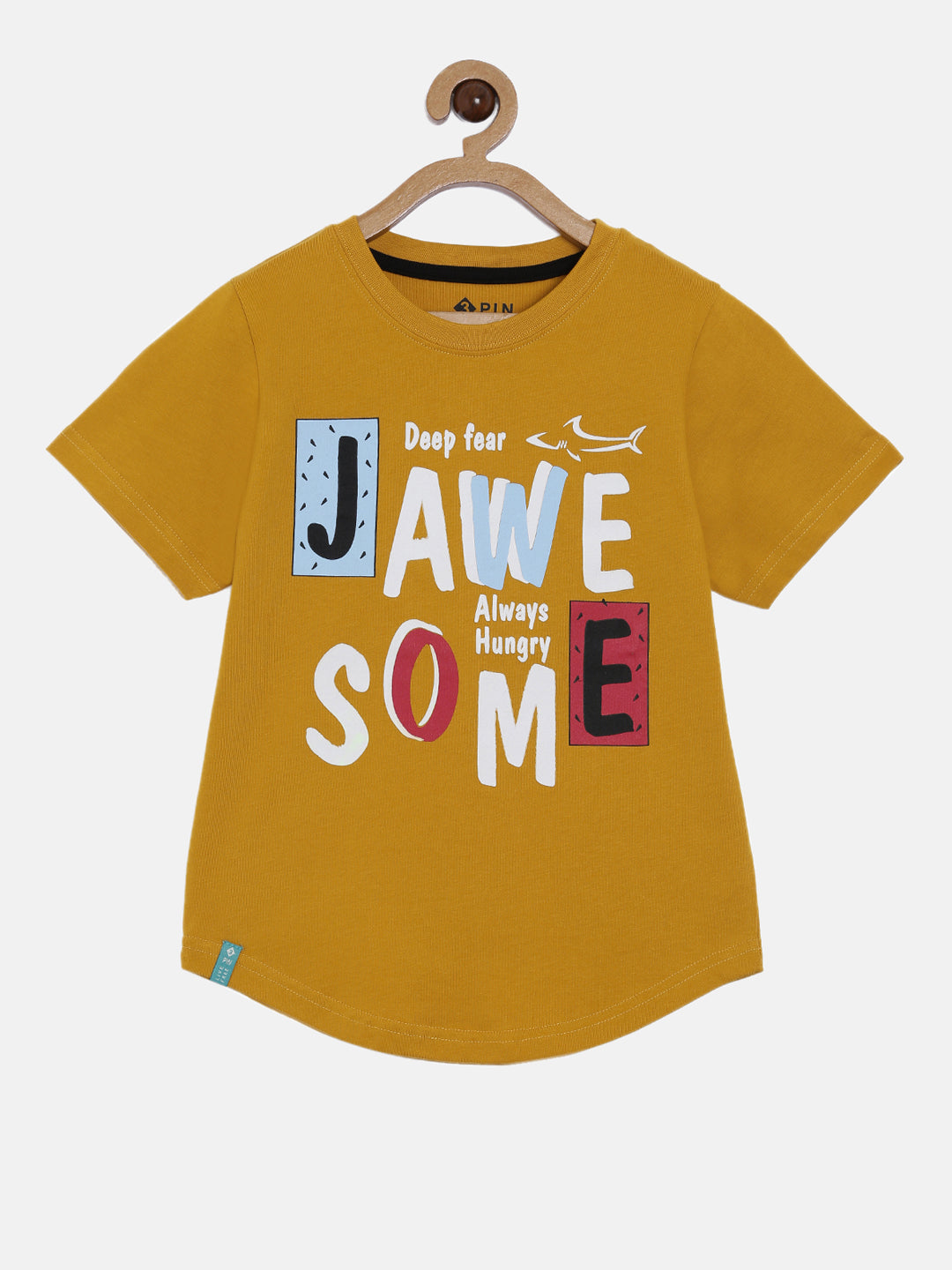 Boys Cotton Printed Round Neck T-Shirt