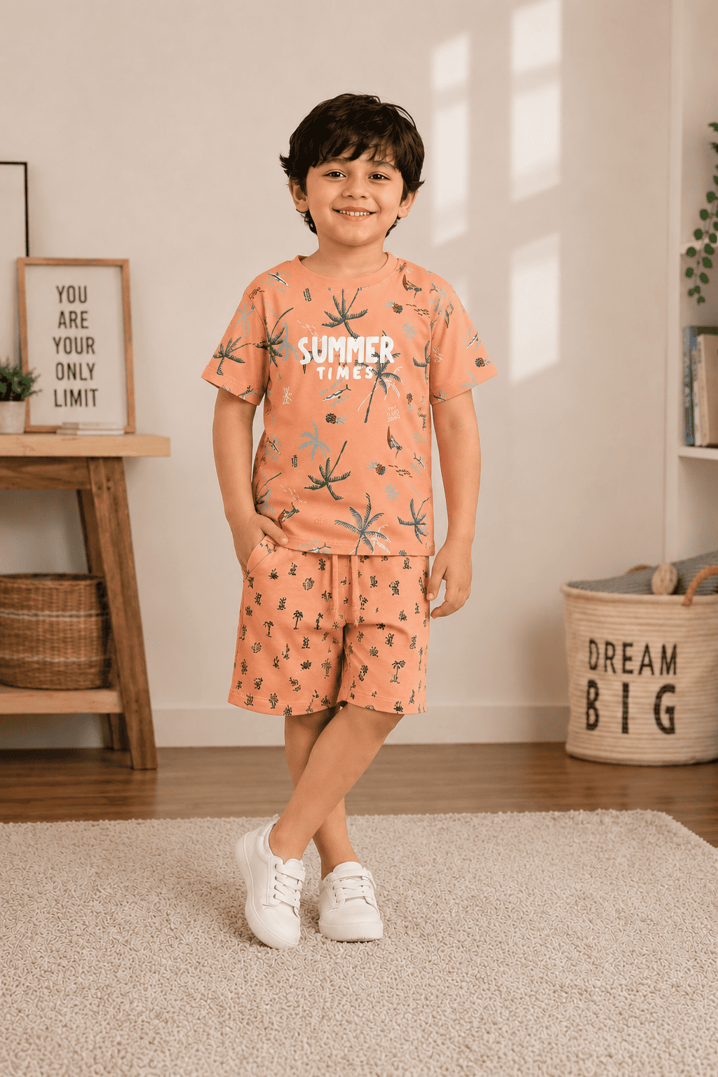 3PIN Boys Half Sleeeve Co-ords Set(Pack of 4)